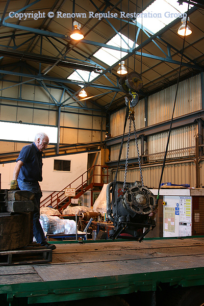 Unloading the exhauster at Bowers