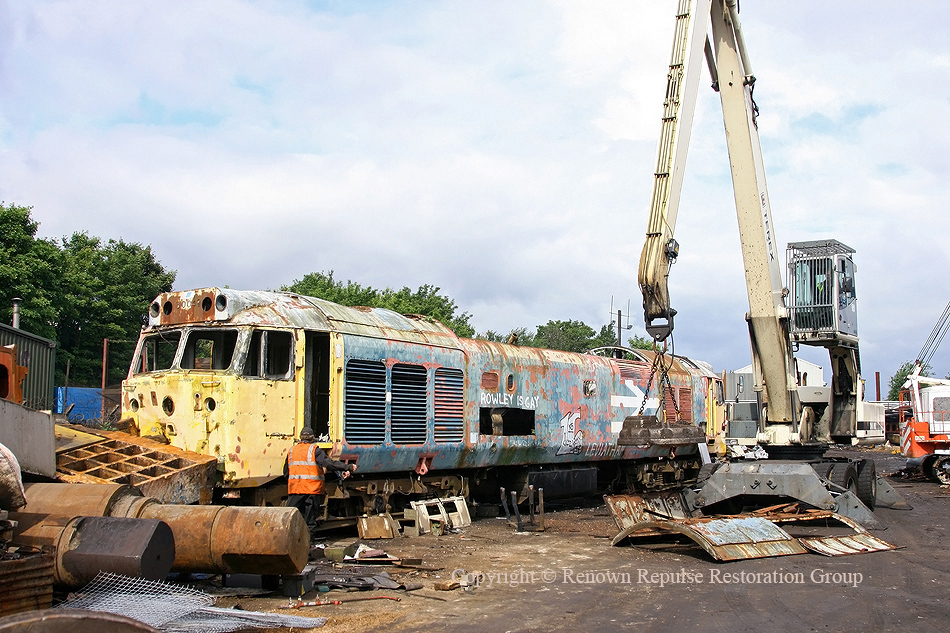 50040's engine room roof is taken off off