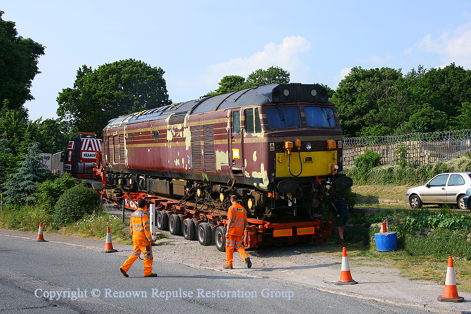 50017 arrives at the Plym Valley Railway