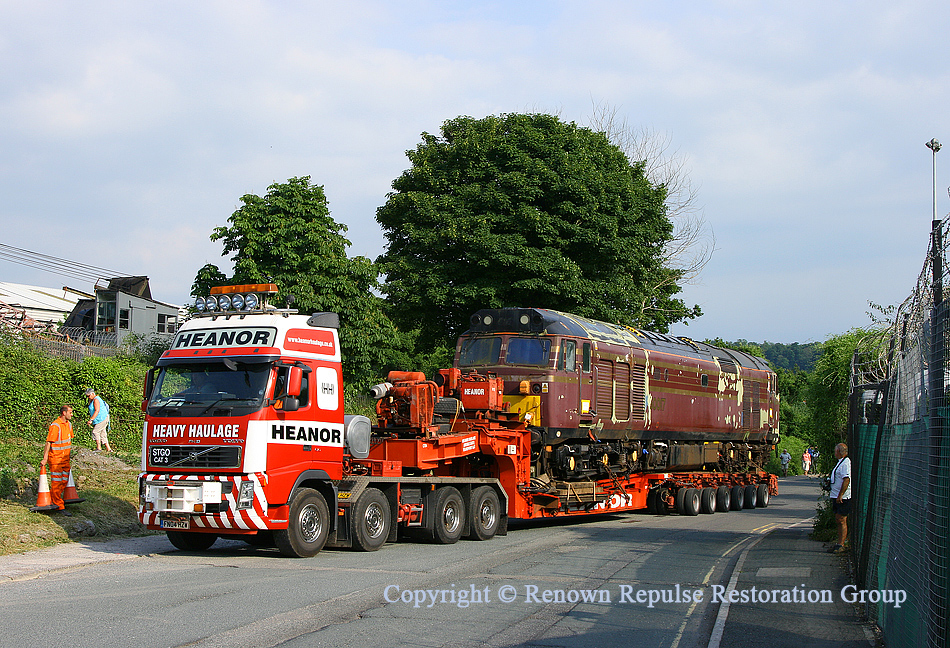 50017 arrives at the Plym Valley Railway